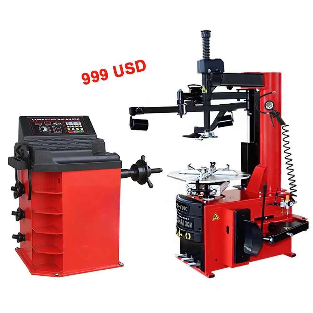 Workshop Tire Changer And Wheel Balancer Combo Car Tire Removal Machine