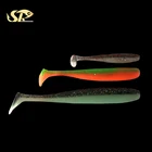 Superior PVC Soft Bait 12cm / 5" Inch / 9.6g T-tail Spark Soft Shad Fishing Lure SS501 Single Color Double Color