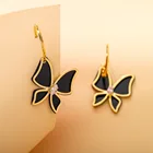 Creative Earrings Personality Creative Geometric Hollow Hoop Earrings Women Butterfly Earrings Gold