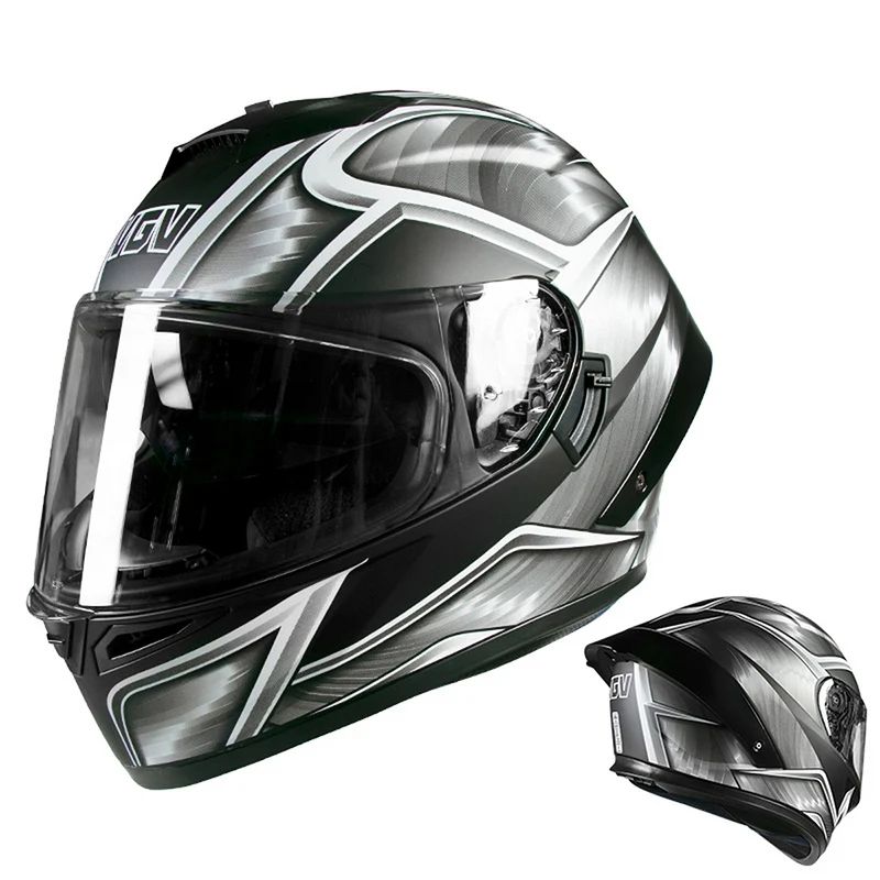 Hot Sale Full Face Motocross Helmet for Men and Women Flip Double Visor Lenses with Multiple Color Options New ABS Material