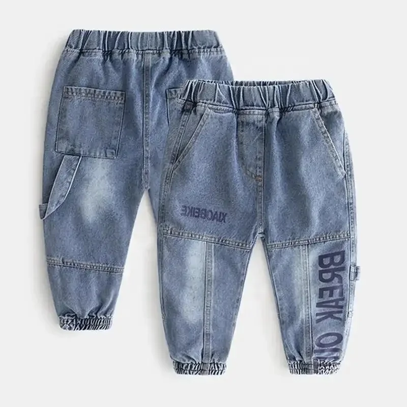 2-10 Years Children Fashion Clothes Classic Denim Clothing Long Trousers Baby Boy Casual Bowboy Kids Boys Jeans Pants