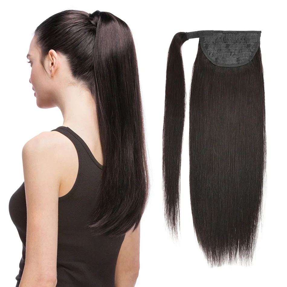 Ponytail Human Hair Machine Remy Straight European Ponytail Hairstyles 100g  120g 150g 100% Natural Hair Clip In Extensions - Buy Ponytail Human Hair  Machine Remy Straight European,European Ponytail Hairstyles 100g 120g  150g,100%