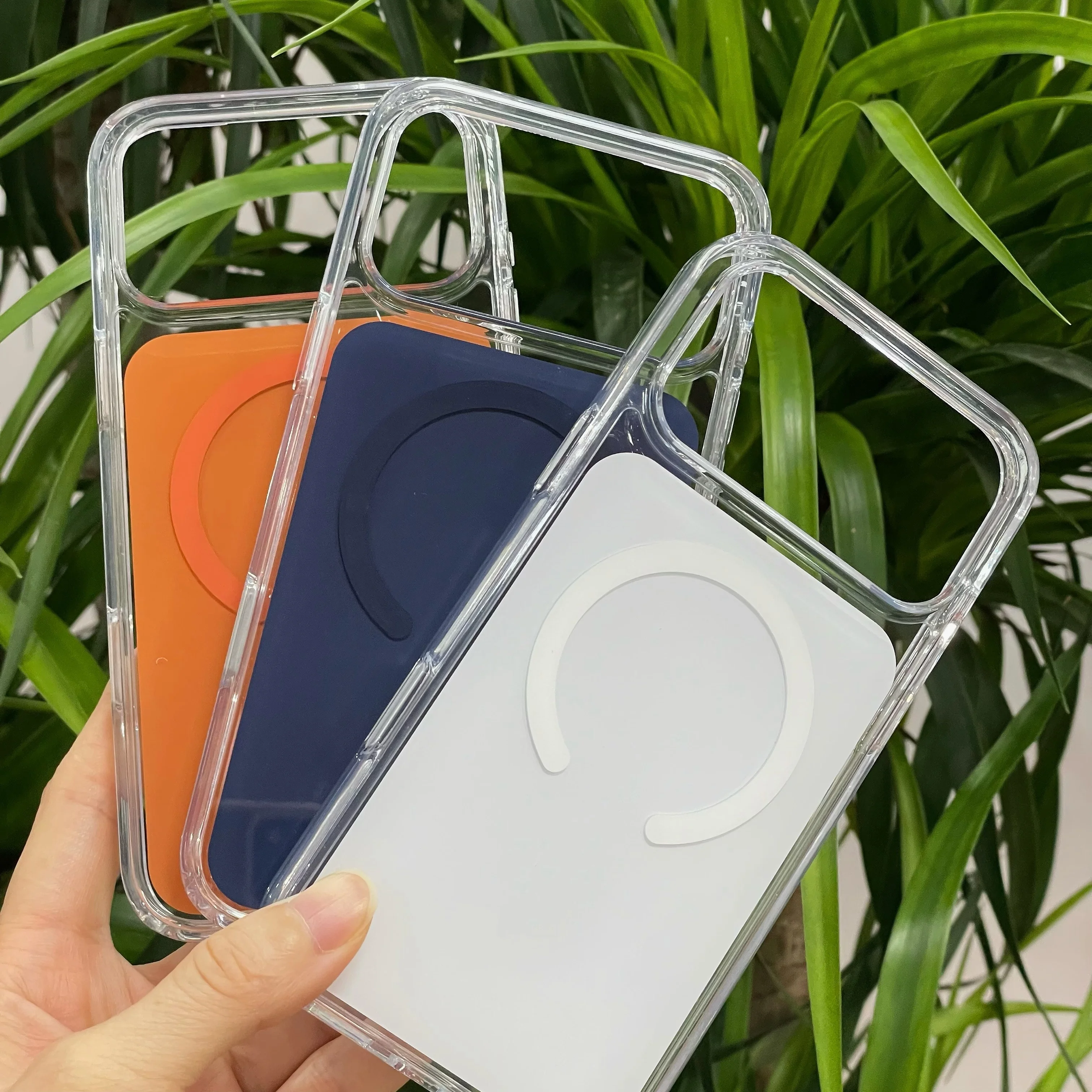 product transparent magnetic shockproof phone case cover for iphone 17 air lens protective cell phone cover for iphone 17 pro max-8