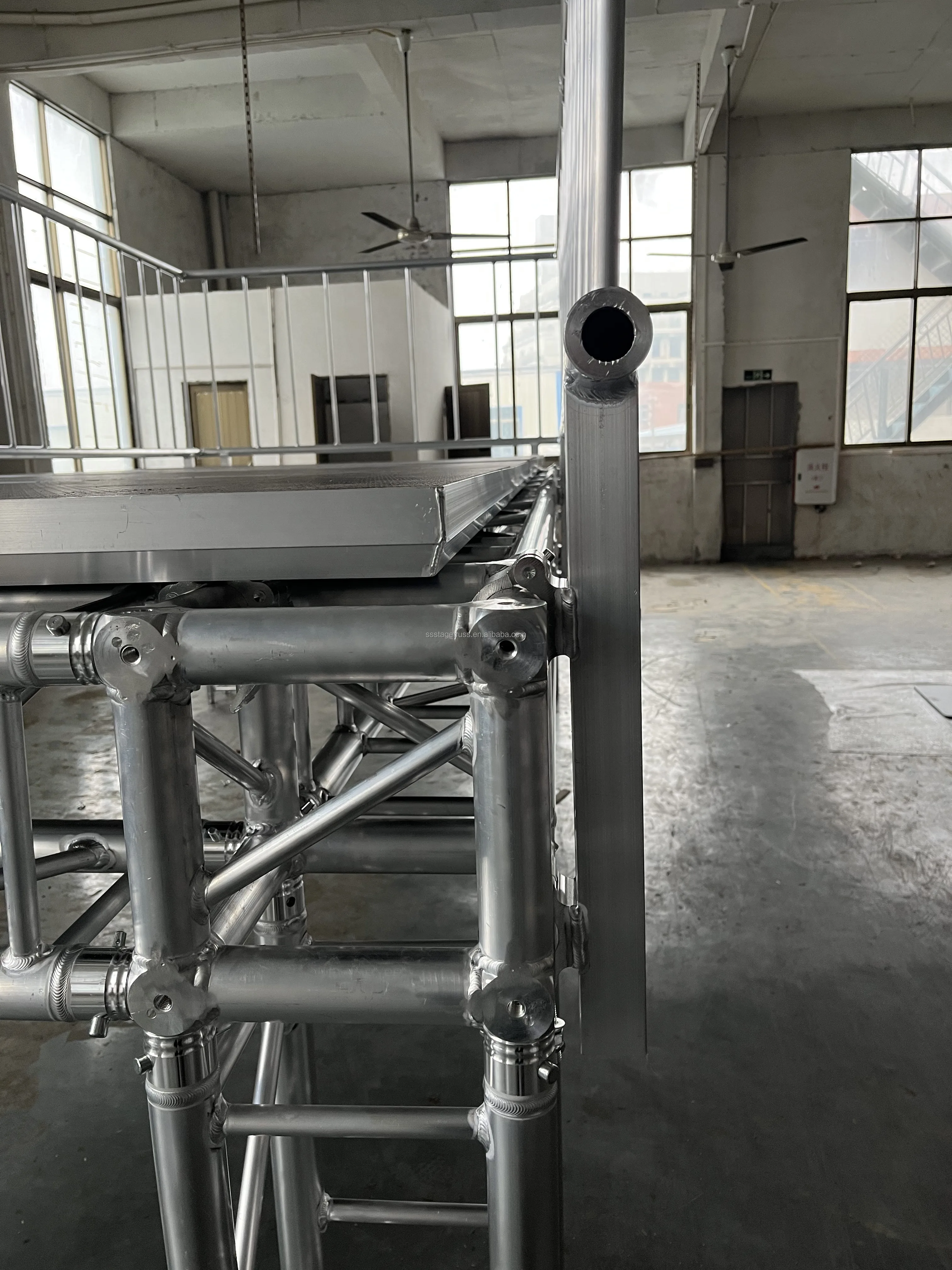 Customized Truss Stage Platform Heavy Duty and Light Weight Spigot Truss Stage View Platform Aluminum Alloy Gallery Corridor details