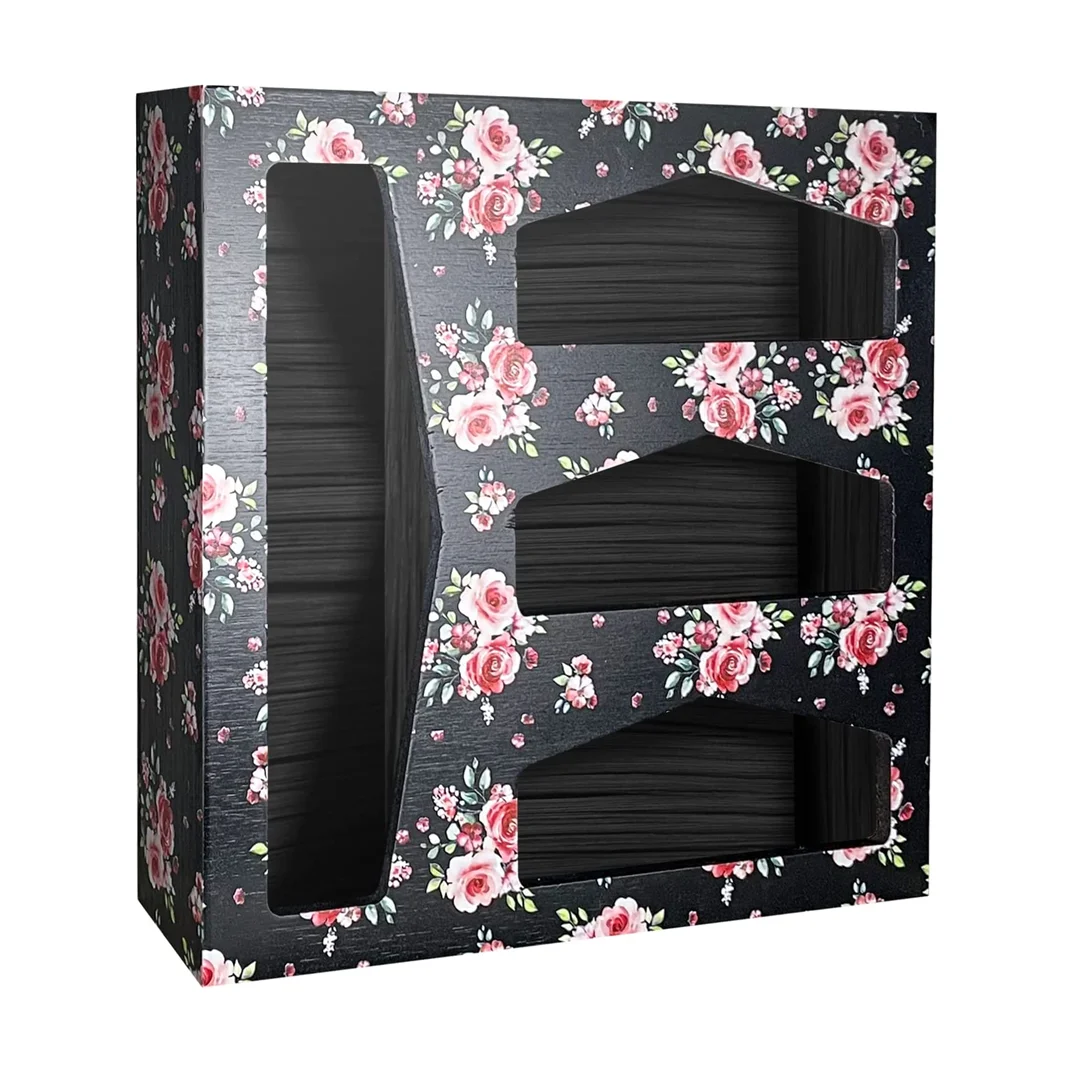 Bamboo Wood Colorful UV Print Black Flower Supplier Ziplock Bag Storage Organizer for Kitchen