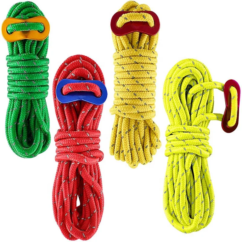 4mm Reflective Tarp Tent Rope Guy Line Cord Outdoor Camping Hiking