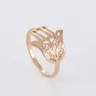 Hand Ring Stainless Steel Gold Plated 18K Gold Hollow Flower Buddha Hand Ring Bulk Designer Jewelry