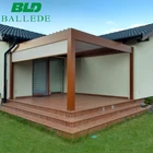 Louver Screen Luxury Electric Gazebo Aluminium Louver Roof Pergola With Side Sun Screen