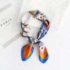Scarf For Custom Smooth Retro Silk Like Ladies Square Polyester Scarf For Fashion