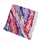 Multi Color Hand Rolled Satin Scarf Hot Sale Multi Color Hand Rolled Satin 100% Silk Square Scarf For Adults