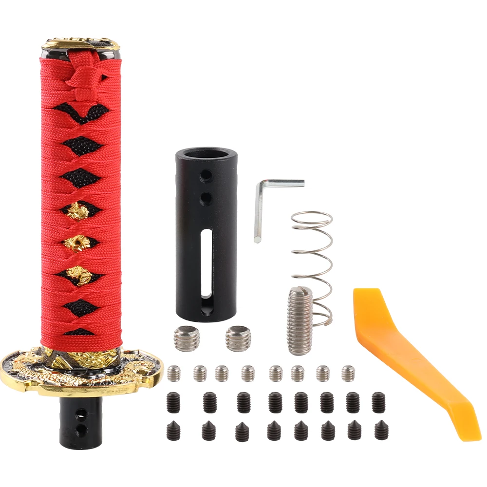 15cm Automatic Gearbox Samurai Sword Automatic Leather Shift Knob For