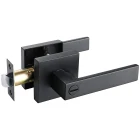 Door Bathroom Door Matt Black Bed/Bath Room Door Lever For Privacy Bathroom And Interior Door Heavy Duty Door Lock Handle
