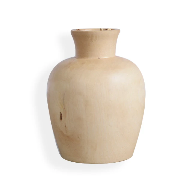家の装飾のためのレトロな天然木の花瓶、手作りの安いマンゴーの木製の 