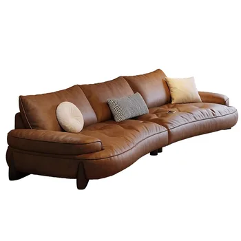 Medieval-Style living room sofa  set   Retro Italian Minimalist Designer Created furniture sof
