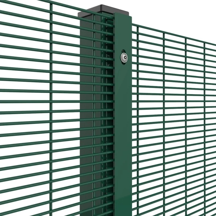 Powder coated green heavy duty fencing trellis welded metal curved fence panels.png