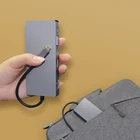 1 Usb 2020 Newest Style Aluminum Alloy Portable Hard Disk 8 In 1 Usb C Docking Station USB Hubs Usb C Dock