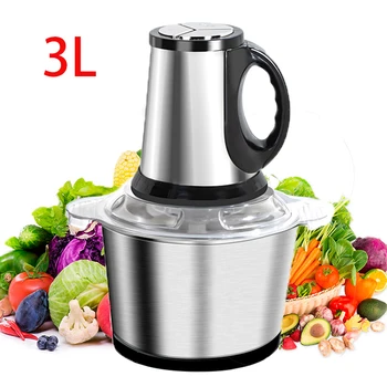 CECB Best Home Kitchen Silver Crest Food Grinders Cheap Stainless Steel Small Meat Chopper Automatic 2L 3L Electric Meat Grinder