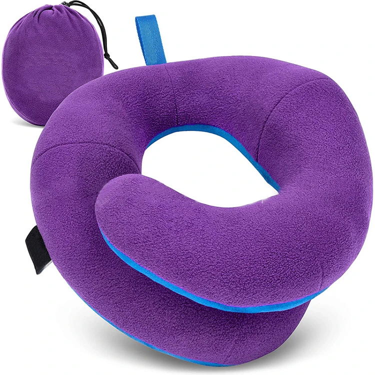 Car Home Comfortable Neck Pillow Double Support to Head Neck Chin Airplane Travel Pillow
