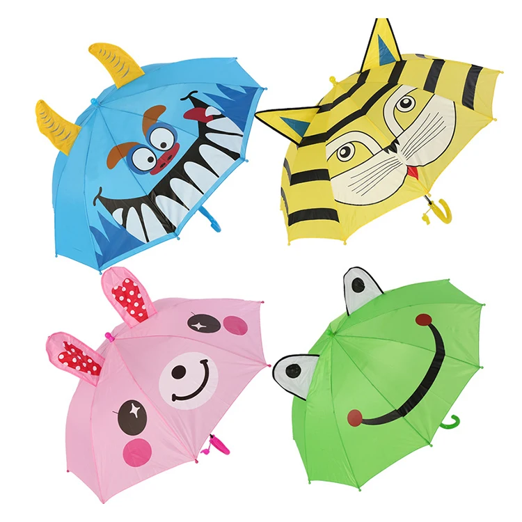 New Design Hot sale Cute nice cheap Children Creative Cartoon Umbrella Outdoor 3D Model Ear Kids Umbrella