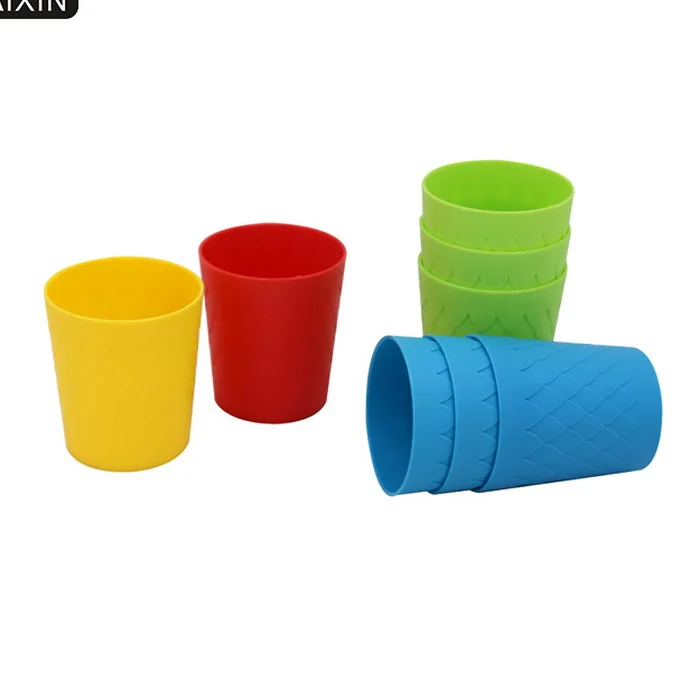 Wholesale Custom Reusable Wheat Straw Plastic Coffee Drinking Cup Wheat Straw Dinnerware Cup