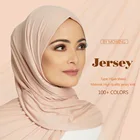 Hijab High-quality Jersey Scarf Stretchy Hijab Plain Headscarves Wholesale Women Stoles Hijab