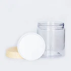 Cream Clear Plastic Cosmetic Jars 50g 100g 120g 200g Wooden Color Lid Cream Jar