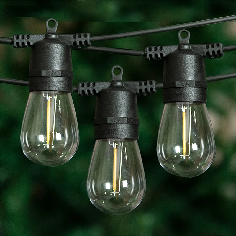 Running lights transparent waterproof camping ambient garden decoration outdoor holiday LED solar string lamp bulb