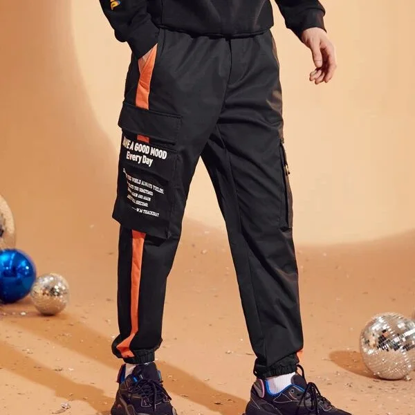 Pantalones Con Cinta De Bolsillo Con Solapa Para Hombre,Nuevo Diseño De  Alta Calidad,Eslogan Gráfico,Pantalones Cargo,Gran Oferta - Buy Caliente  Sujetador Peludo Pantalones Hombre Pantalones De Bolsillo De Solapa  Pantalones De Nuevo Diseño