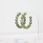 Earrings Earrings Factory Wholesale Gold Plated Earrings Acrylic Large C-shaped Seed Bead Hoop Earrings