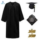 High School School Matte Graduation Gown US Matte Black High School Graduation Cap And Gown