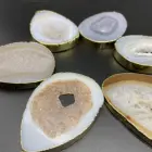 Agate Pendant Stone Wholesale Natural Agate Crystal Hole Pendant Necklace Energy Stone Home Decor