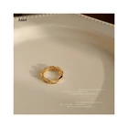 Zircon Hot Selling Wedding Personalized Trendy Custom 14K Gold Zircon Inlay Plated Charm Rings