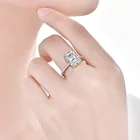 Ring Diamond Ready To Ship High Quality Silver Jewellry Wedding Ring With High Carbon Diamond
