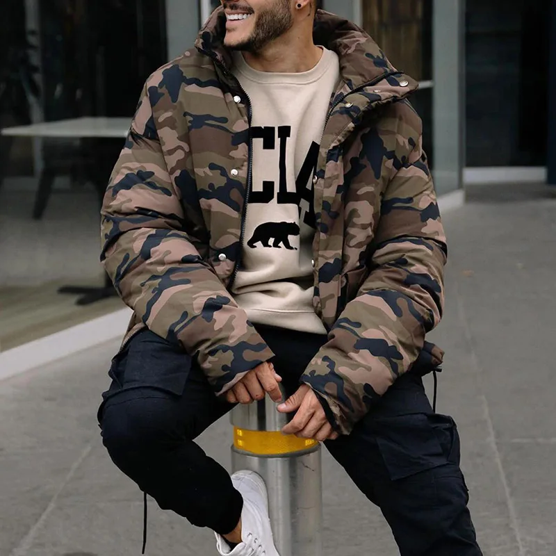 Outdoor Winter Puffer Jacket with 7 Days Sample Order Lead Time and Custom Bomber Jacket Design