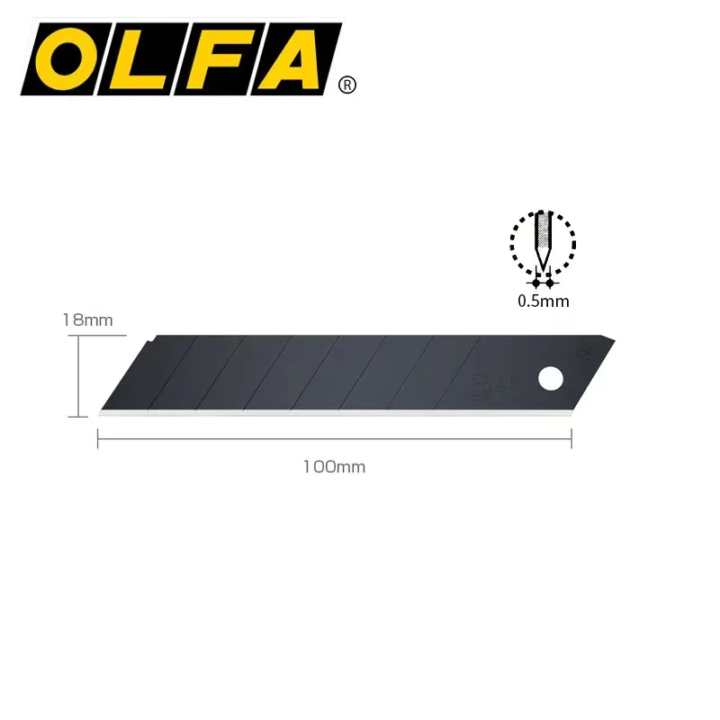 Olfa 18mm UltraSharp Black Heavy-Duty Snap-off Blade, 10 per Package LBB-10