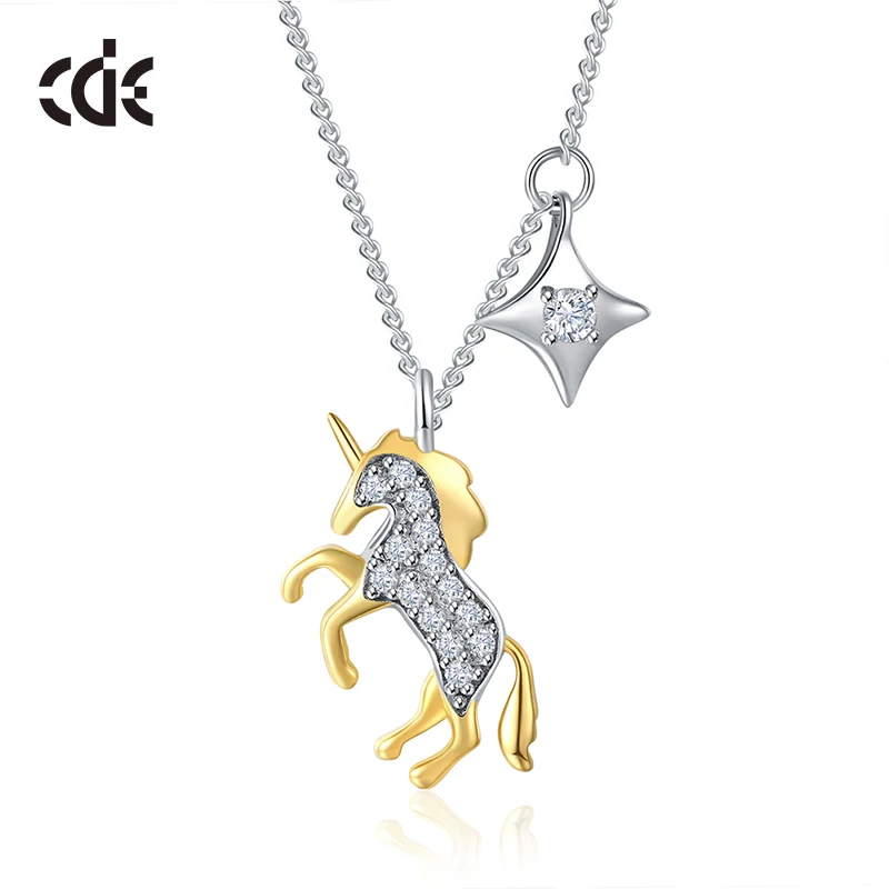 CDE Fashion Lovely Unicorn Necklace Bracelet Earrings Ring Jewelry Set For Women & Kids