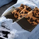 Men Jeans Latest Style Men Light Blue Slim Fit Patchwork Embroidery Stretch Skinny Jeans