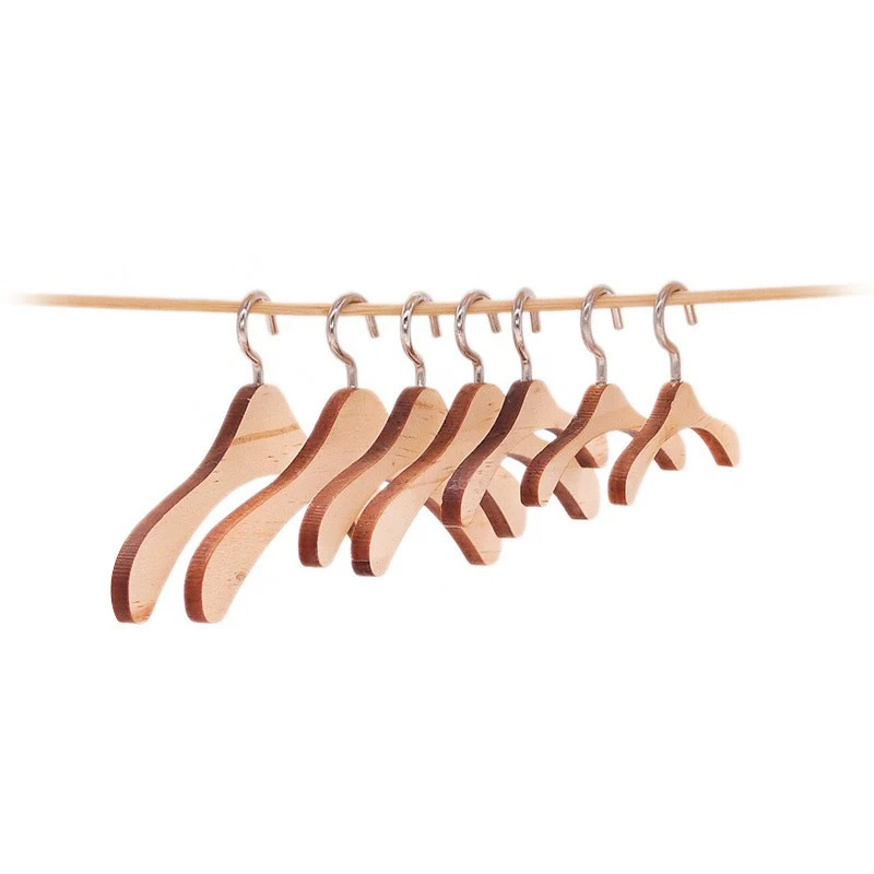 Wholesale price mini wood hanger for doll clothes and accessories