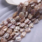 Pearls White New Arrival High Quality Irregular Shape Pink Color Square Shape Freshwater Pearls