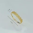 Zircon Party Wedding Fashion 18k Solid Gold Material Pure Gold Ring With Clear Cubic Zircon