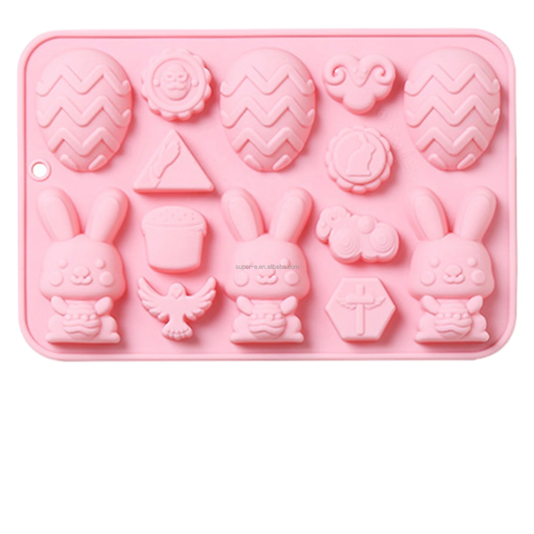Hot Selling Easter Rabbit Egg Shaped Silicone Cake Mold Soap Mold Chocolate Molds Cake Tools kitchen tools