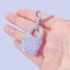 Diamond Pendant Custom Hip Hop Jewelry Full Moissanite Diamond Iced Out Lock Pendant