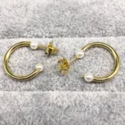 Earrings S925 Sterling Silver 18K Gold Plated Rose Bear Earrings Elegant And Sweet Original Gift For Ladies