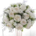 Rose Wedding White Rose Table Flower High Quality Artificial Table Flower Ball Wedding Centerpieces