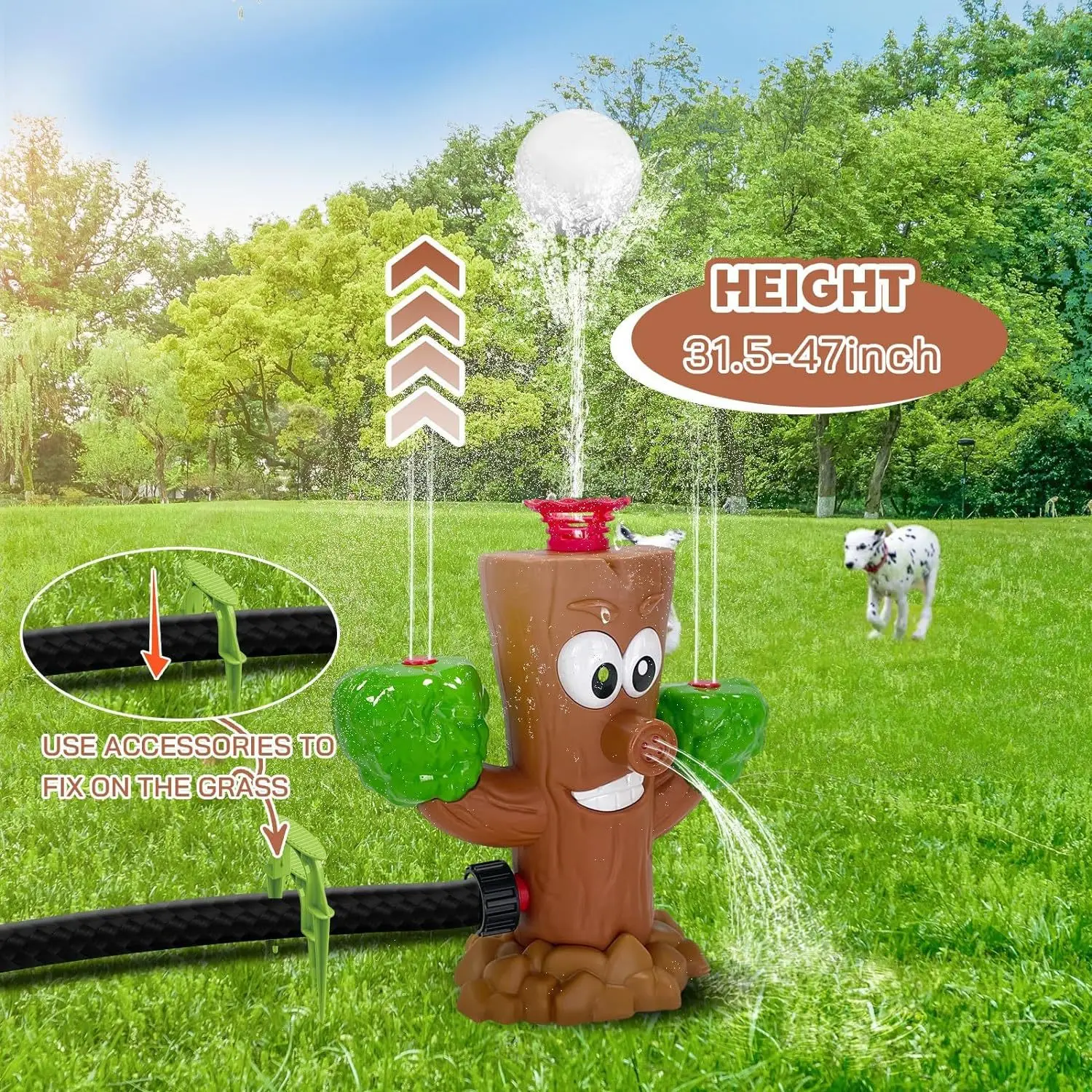 New Summer Outdoor Pool Play Toys Stump Rotary Sprinkler Cross-Border Product