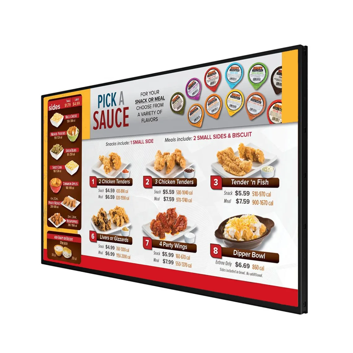 digital menu display screens supplier