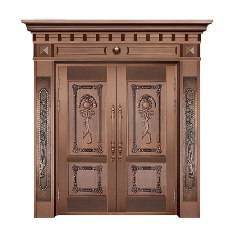 Modern House Exterior Double Door Pure Copper Door Villa Entry Front Door Design Buy High Quality Security Doors Front Door Design Main Entrance Door Design Modern Metal Doors For Houses Product On Alibaba Com