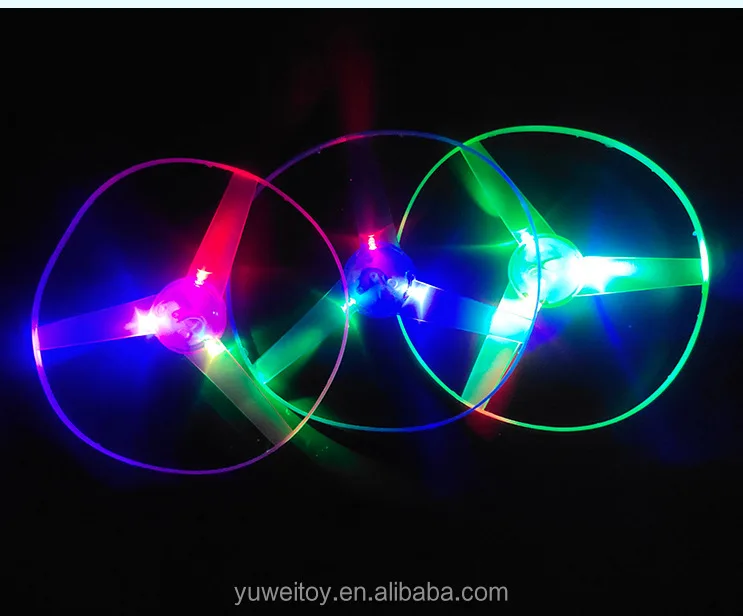 Toys Rotating Bouncing with Gyroscope Likes LED Light Emitting Plastic Frisbee Toy 9