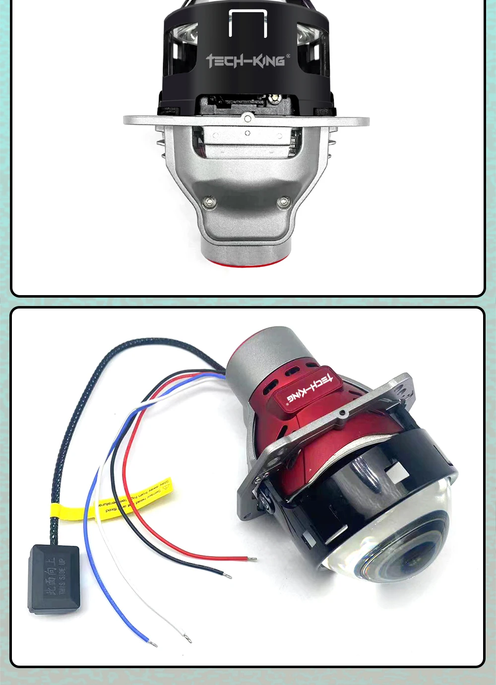 TECH-KING AFS Bi Led Projector Lens 3.0 inch Automatic Sensor Led Projector Auto Lighting System Super Bright lens headlight
