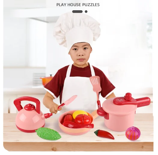16Pcs Kitchen Toys, Play Kitchen Accessories Kids Kitchen Pretend Play Toys for Toddler Children Birthday Gift